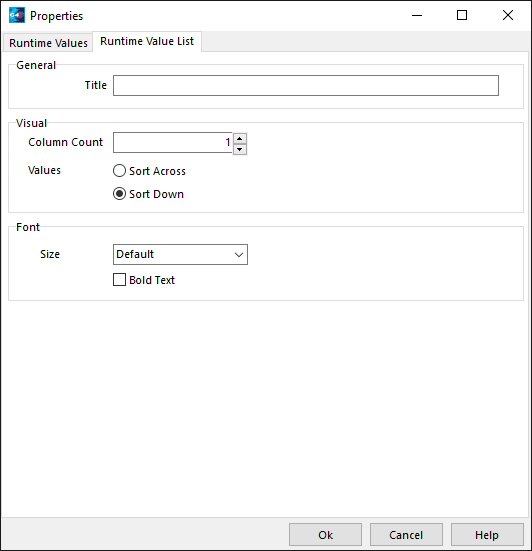 Runtime Value List Runtime Value List